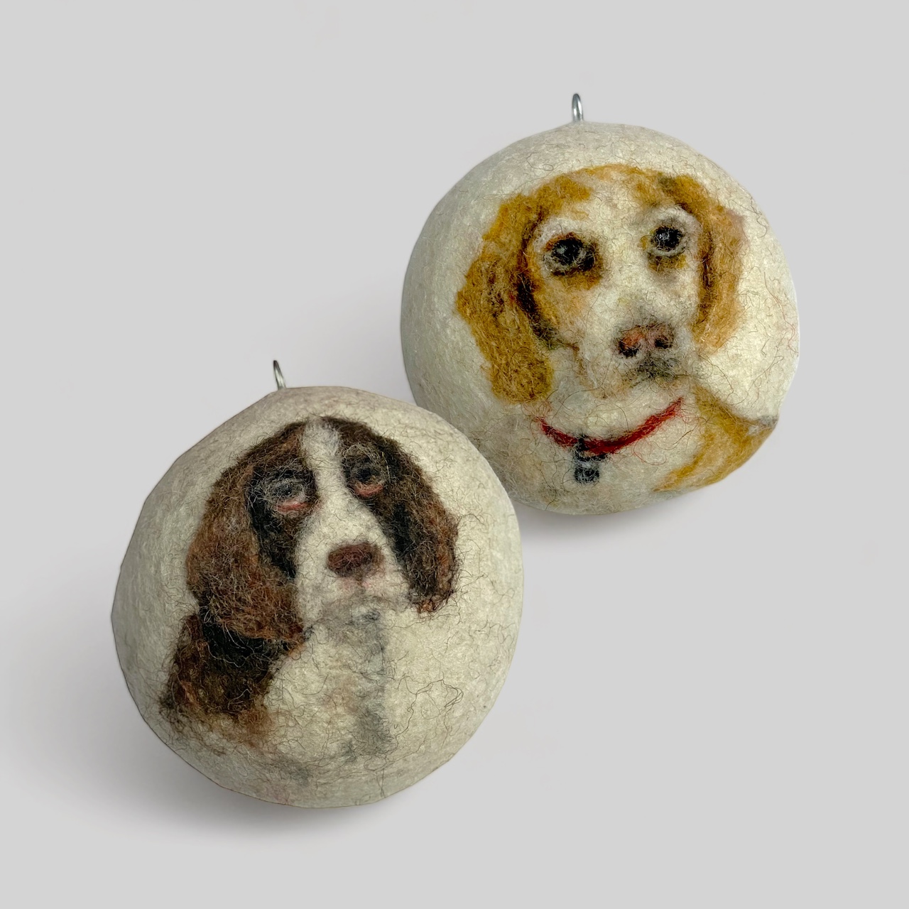 Needle Felted Dog Ornaments